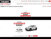 Tablet Screenshot of orlandtoyota.com